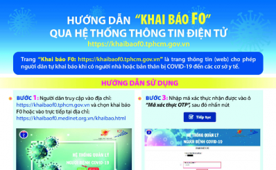 (HCDC) - Hướng dẫn “Khai báo F0” qua hệ thống thông tin điện tử